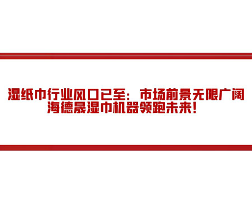 濕紙巾行業(yè)風(fēng)口已至：市場(chǎng)前景無限廣闊，海德晟濕巾機(jī)器領(lǐng)跑未來！