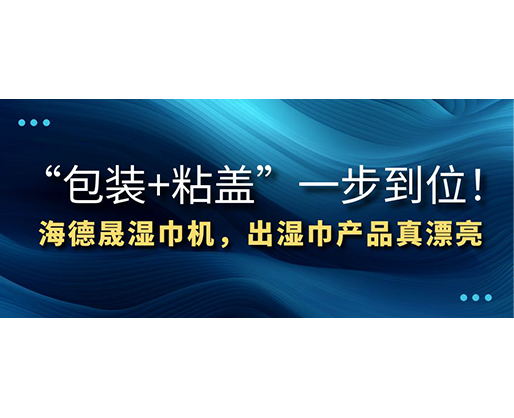 “包裝+粘蓋”一步到位！海德晟濕巾機(jī)，出濕巾產(chǎn)品真漂亮
