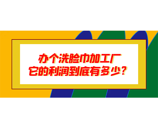 辦個洗臉巾加工廠，它的利潤到底有多少？